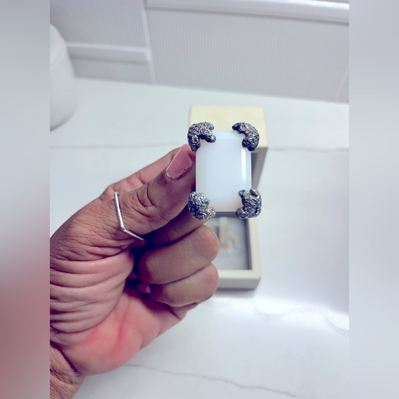 DANIEL Swarovski Vintage White Crystal Ring - Picture 4 of 5
